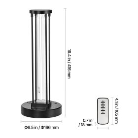 UV Light, 36W Ultraviolet Lamp with Ozone Purifier, UVC Lamp with 30/60/120 Minutes 3-Gear Timer and Remote Control, for Room up to 400 sqft