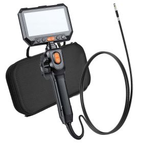 2-Way Dual-Lens Articulating Endoscope with Light, 1080P HD Industrial Borescope Inspection Camera with Articulated Probe