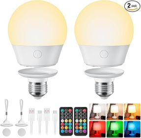 Brightown E26 Rechargeable Light Bulb with Remote and Timer
