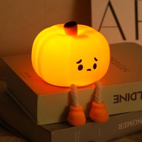 Halloween Jack O Lantern Decor for Kids Cordless Rechargeable Dimmable Silicone Bedside Lamp Halloween Gifts