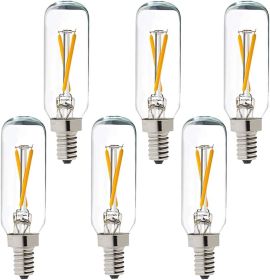 Dimmable T6 led Bulb 25W Candelabra led 2700K Clear 200lm 2W e12 T25 led Bulb 6Pack