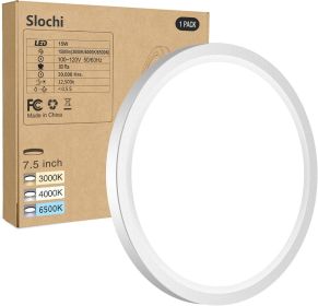 Flush Mount Ceiling Light Fixtures - 3000K-4000K-6500K & 100W Equivalent Flat Led Lights for Room Ceiling