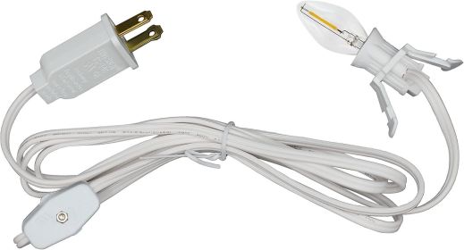 Single Light Replacement Clip in Lamp Cord for Christmas Village House Includes LED Light Bulb | 1 Pack