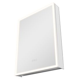 Lighted Medicine Cabinet with Mirror, 24 x 32 in Recessed or Wall Mount, 3 Color Dimmable LED Bathroom Medicine Cabinet with Magnifying Mirror