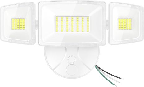 75W Flood Lights Outdoor, 7000LM Brightness Security Lights Switch Controlled, 3 Adjustable Heads, IP65 Waterproof