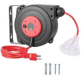 Retractable Extension Cord Reel, 30 FT