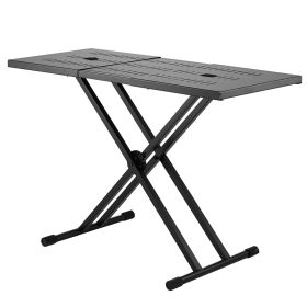 DJ Table Stand, (32"-43") x 18" Portable DJ Laptop and Controller Stand, Lightweight DJ Desk DJ Booth Adjustable Height DJ Stand