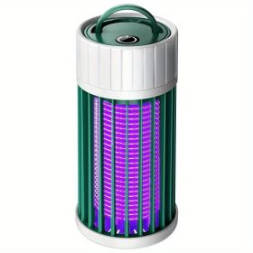 1pc Rechargeable Trend Pest Control Mosquitos Killing Machine Shock Mute Mosquito Killer Lamp Bedroom Mosquito Remover (Color: Green, Items: Direct Plug)