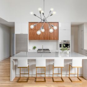 Sputnik Chandelier Modern Black/Brushed Nickel/Chrome Chandelier Mid Century Ceiling Lighting Fixtures 10 Lights E26 for Living Room, Kitchen Isl (Color: Brushed Nickel)
